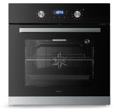 Produktbild von Klarstein Verosteel Einbaubackofen 60 cm – 67 L Elektrobackofen, 8 Garstufen, , Edelstahl & Glas, Timer, Backblech