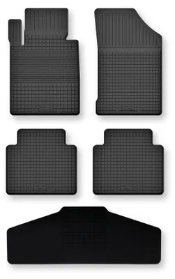 Image de Tapis de sol en caoutchouc + tunnel pour Honda HR-V III 2018- (crossover) – 5 pièces, noirs, semi-universel, adapté