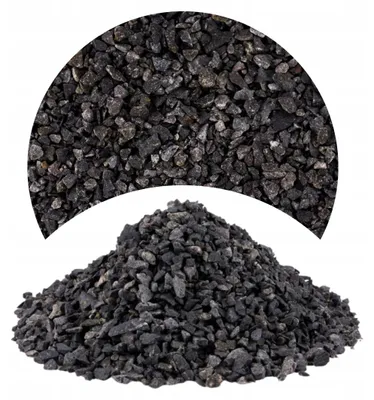 Produktbild von Aquarium Kies Schwarz Basalt 3-5 mm, 8 kg Bodengrund für Aquarium, Pflanzen und Garnelen, natürlich und pH-neutral