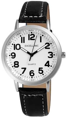 Produktbild von Excellanc Herrenuhr Kunstleder lumineszierende Zeiger