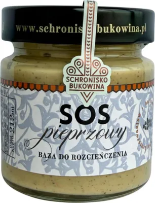 Zdjęcie produktu dla Sos pieprzowy 212 ml - Schronisko Bukowina