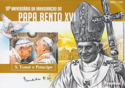 Produktbild von Briefmarken Sao Tome e Principe 2015 Mi Block 1106 (kompl. Ausgabe) postfrisch Papst Benedikt XVI
