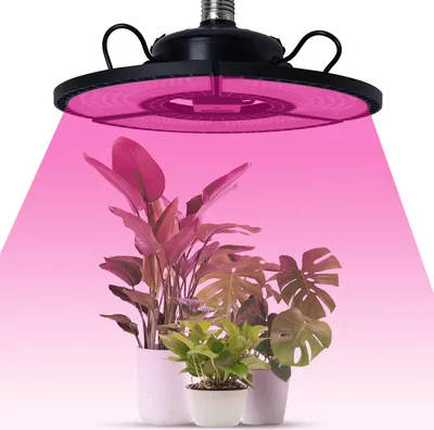 Obrázek produktu pro Pěstební světla pro pokojové rostliny, 360 LED, plné spektrum, červeno-modré světlo, plný kryt, skládací, vodotěsné, výškově nastavitelné, závěsná světla pro venkovní použití s paticí E27