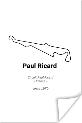 Produktbild von MuchoWow® Poster Formel 1 - Frankreich - Rennstrecke 120x180 cm - Kunstposter