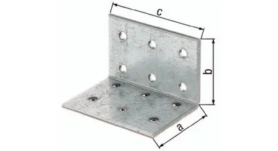 Produktbild von GAH-Alberts Lochplattenwinkel, Stahl, Winkelhalterung, Stahl, Sendzimir verzinkte Beschichtung, 5 mm, 50 Stück(e)