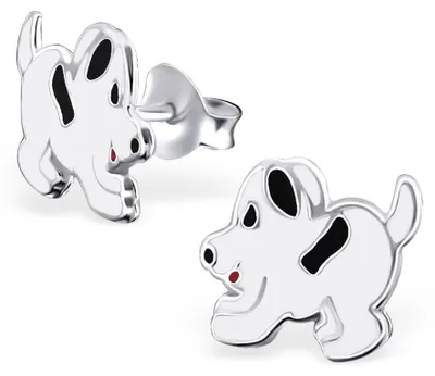 Produktbild von Kinderohrstecker: Ohrringe Silber Hund
