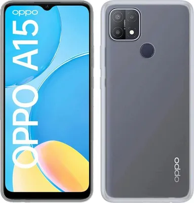 Immagine prodotto di cofi1453® Custodia in silicone di base compatibile con Oppo A15 Custodia TPU Morbido Cellulare Protezione Trasparente