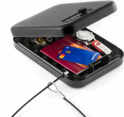 Obrázok produktu pre Prenosný trezor s bezpečnostným káblom Prisaven InnovaGoods