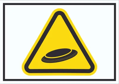 Produktbild von Vorsicht Frisbee Schild Symbol A2 (420x594mm)