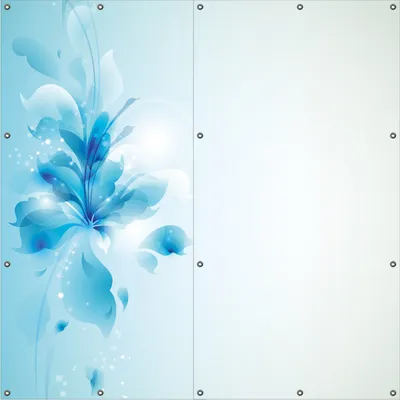 Produktbild von Wallario Outdoor-Poster für Garten oder Balkon, Motiv Blaues Blumenbuket, in ca. 180 x 180 cm