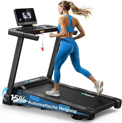 Obrázok produktu pre Bežecký pás do domácnosti so sklonom, 0%-15%. Automatická regulácia sklopenia, rýchlosť 8,5 km/h – 12 km/h. Skladací bežecký pás, "walking pad", bežecký pás do domácnosti. Maximálna nosnosť 136 kg, rozmer 42 x 108 cm. Aplikácia pre bežecké pásy