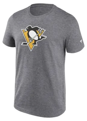 Image de Pánské tričko Pittsburgh Penguins NHL Primary Logo Graphic T-Shirt Sport Gray Heather T-shirt avec le logo principal des Penguins de Pittsburgh