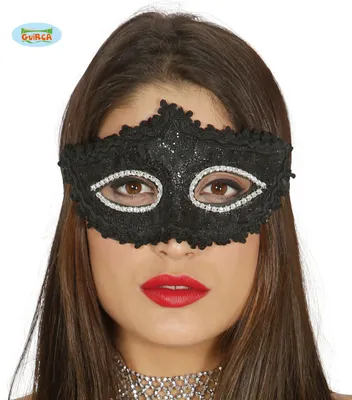 Immagine prodotto di Maschera veneziana nera e scintillante