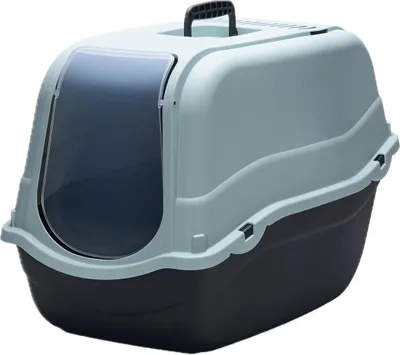 Produktbild von Beeztees Katzentoilette Romeo Eco hellblau/schwarz