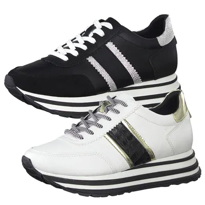 Produktbild von Tamaris Damen Schnürschuhe Halbschuhe Plateau 1-23737-25, Größe:40 EU, Farbe:Schwarz