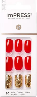 Immagine prodotto di KISS imPRESS Press-On Manicure Memorie di media lunghezza con tecnologia PureFit - 30 unghie finte