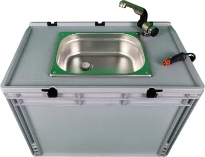 Obrázek produktu pro 12 V mobilní umyvadlo Umyvadlo s ručním oplachováním soběstačné kempingové stravování v Euroboxu