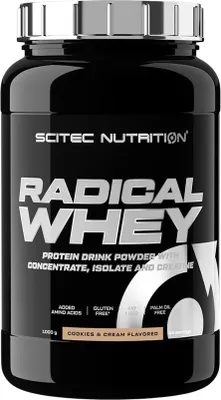 Image de Whey protéine - Scitec Nutrition - Radical whey (1kg) - Saveur Cookies et Cream