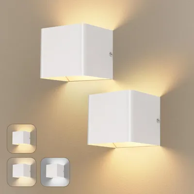 Produktbild von Dehobo Akku Wandleuchte LED Innen - Weiß Akku Wandlampe Dimmbare 2 Stück
