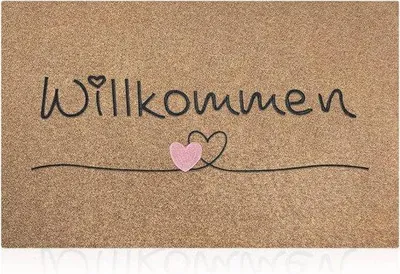 Imagen del producto de Alfombrilla Unyqoos® para exteriores e interiores, 90 x 60 cm – Superficie de polipropileno, base de caucho natural antideslizante, color marrón
