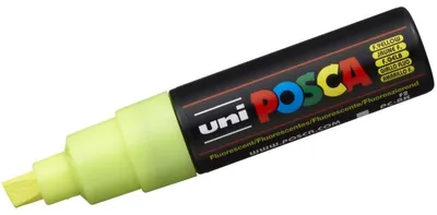 Produktbild von POSCA uni PC-8K, 1 Stück(e), Gelb, Meißel, Schwarz, Gelb, 8 mm, Tinte auf Wasserbasis