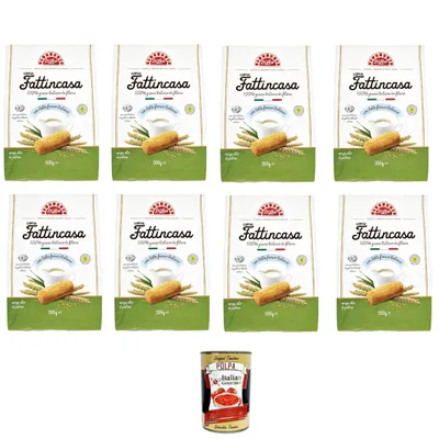 Produktbild von Di Leo Biscotti come Fattincasa con latte fresco italiano, Kekse als hausgemachtes mit mit frischer Milch, biscuits 8x 500g + Italian Polpa 400g