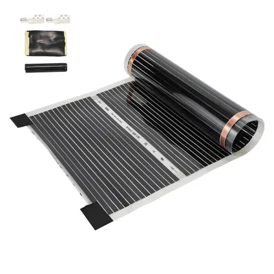 Immagine prodotto di Jayseuw foglio di riscaldamento a pavimento riscaldamento elettrico a infrarossi, 220W/m2, adatto per 6m2, set di fogli di riscaldamento, 2x0,5m per pezzo