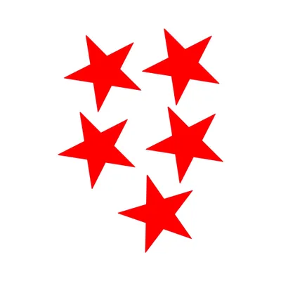 Produktbild von Fluoreszierender Sticker Aufkleber Stern Rot