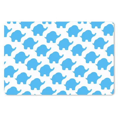 Produktbild von MuchoWow® Schreibtischunterlage Blau - Elefant - Design 60x40 cm - XXL Mauspad - Großes Mauspad