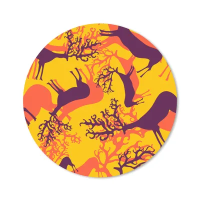 Produktbild von MuchoWow® Mauspad Mousepad Muster - Hirsche - Farben 50x50 cm - Mousepads - Maus Mat - Pad - Mausunterlage - Vinyl