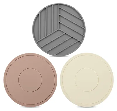 3er Set Silikon-Untersetzer, 15,3 cm, rutschfest