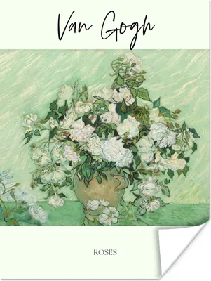 Produktbild von MuchoWow® Poster Van Gogh - Gemälde - Rosen 30x40 cm - Wandplakat - Poster Kinderzimmer