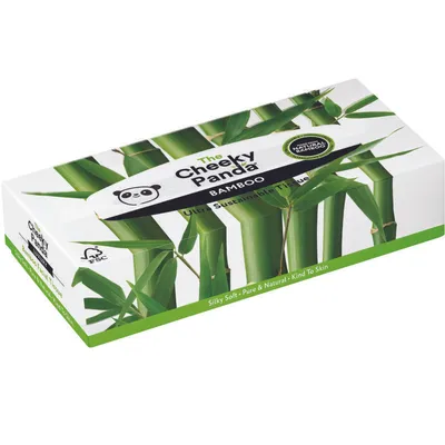 Productafbeelding van The Cheeky Panda Bamboo Tissues Box 3Laags (80 stuks)