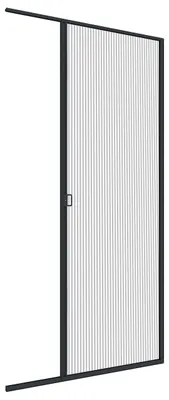 Insektenschutz Plissee-Fliegengitter, Aluminiumrahmen, 120x240 cm, grau