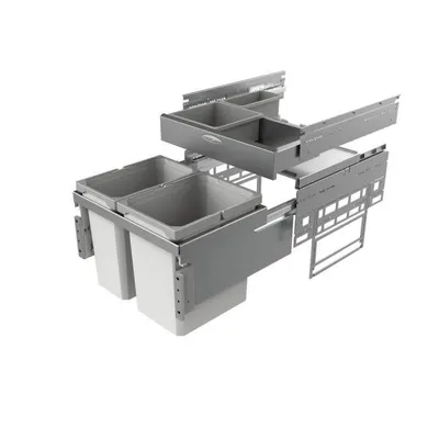 Obrázek produktu pro Naber Cox® Base 360 K/500-2 se základovou deskou, sběrač odpadu pro přední výsuvy, bezvíka, světle šedý