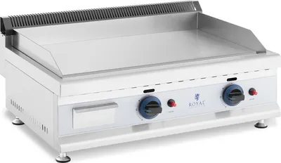 Obrázek produktu pro Expondo Royal Catering dvojitý plynový gril – 74,5 x 40 cm – hladký – 2 x 3 100 W – zemní plyn – 20 mbar