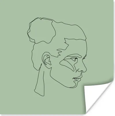 Produktbild von MuchoWow® Poster Frauen - Minimalismus - Linienkunst 75x75 cm - Wand Dekoration