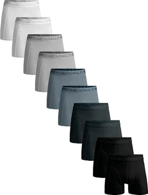 Produktbild von Muchachomalo Herren Boxershorts – 10er Pack – Baumwolle Stretch – Bequeme Unterwäsche – Größe S - U-SOLID1010-1165