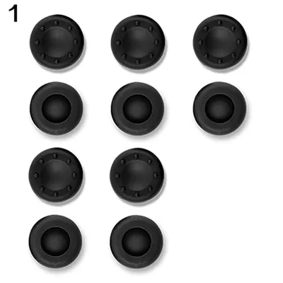 Produktbild von 10pcs Silicon Thumbstick Cap Cover für Xbox One 360 PS4 Analog Controller Grip-Schwarz