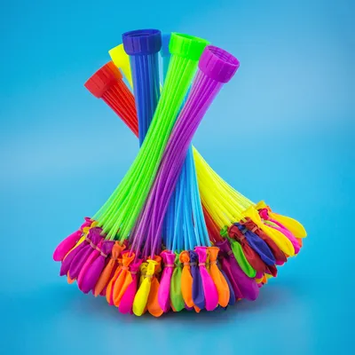 Produktbild von PRECORN Wasserbomben selbstschließend - 222 Stück, mehrfarbig - Wasserspaß ohne Knoten - Ideal für Spiele im Garten - Nachfüllbare Wasserballons für Kinder