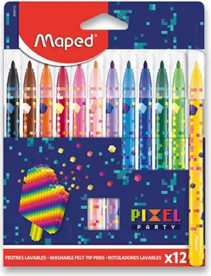 Obrázok produktu pre Detsk fixky Maped Pixel Party  12 farieb Maped