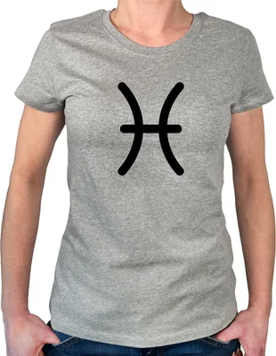 Produktbild von Huuraa Damen T-Shirt Fische Sternzeichen Zeichen L Sport Grey Bio Baumwolle Fairtrade Damenshirt Geschenkidee