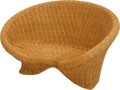 Zdjęcie produktu dla KRINES HOME Krzesło Lotus wykonane z prawdziwego rattanu / Siedzisko do jogi do medytacji (miodowe)