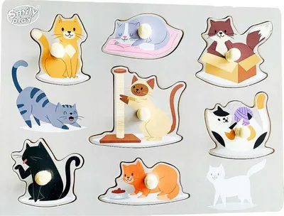 Produktbild von Holzpuzzle Puzzle legepuzzle Katze Smily Play