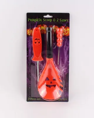 Image de Kit de sculpture de citrouille 3 pièces HALLOWEEN