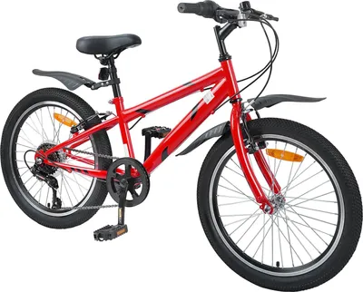 Image de vidaXL Vélo enfant 24 pouces 6 vitesses pour 8-12 ans rouge