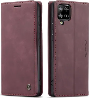 Obrázek produktu pro Samsung Galaxy A42 5G Pouzdro, RetroPolyuretanKožené Pouzdro s Funkcí Stojánku pro Samsung Galaxy A42 5G červené