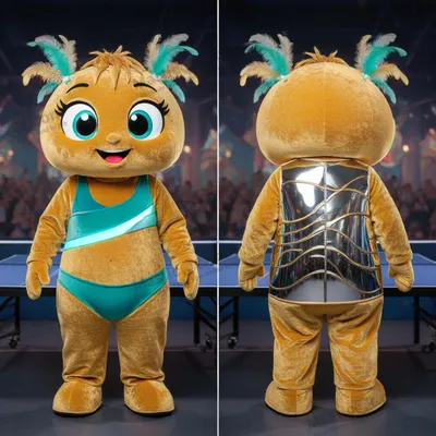 Immagine prodotto di Costume MASTICOT Gonfiabile da Tavolo da Ping Pong con Spalline Dorate