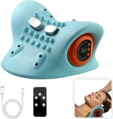 Produktbild von Nackenmassagegerät EMS Tragbar Blau – Entspannung & Schmerzlinderung für Nacken, Schultern & Rücken