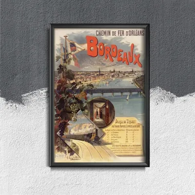 Produktbild von Poster - Canvas - Leinwand - 21 cm x 29,7 cm - Fotoposter - Leinwandkunst - Bordeaux Frankreich